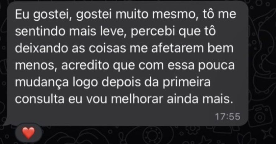 Depoimento de paciente
